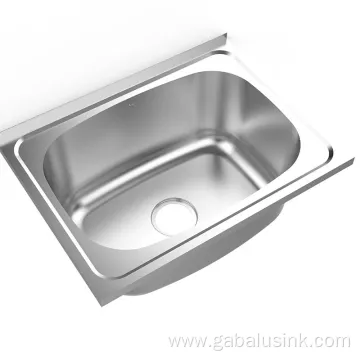 Commercial Kitchen and Home Kitchen SUS304 Stainless Steel Pressed Single Bowl Sink